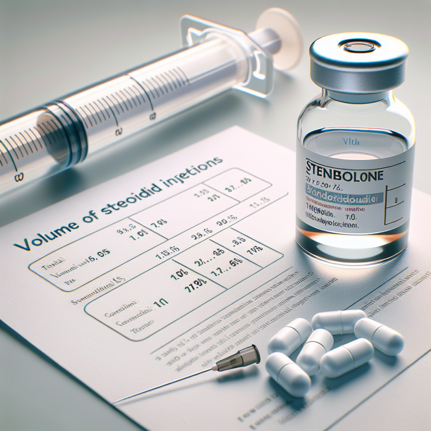 Volume calculation for stenbolone injections